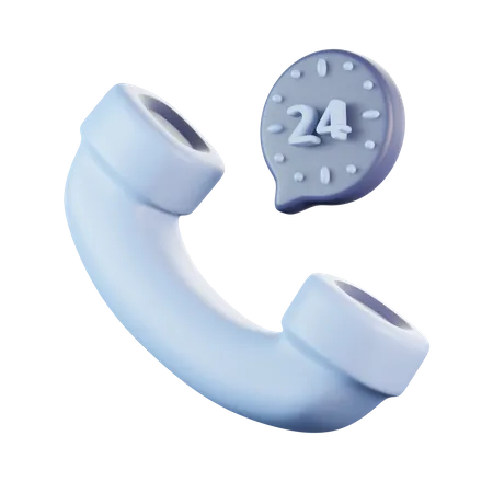 Hotline 24 heures  3D Icon