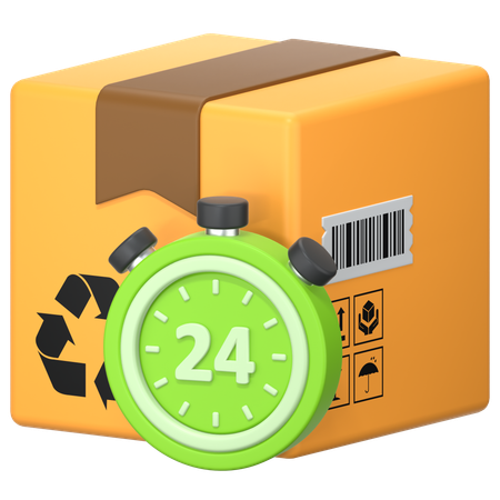 Hour Delivery Service  3D Icon