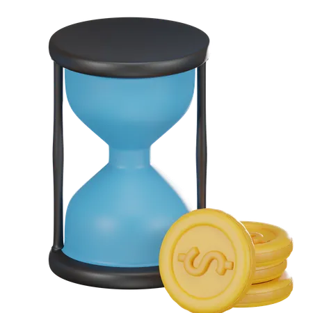 Time Is Money 3 D Icon 3D Icon