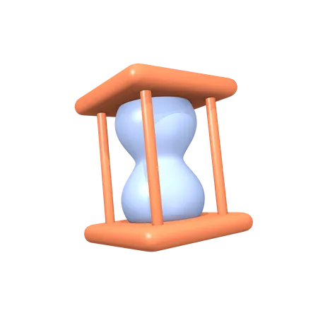 Simple 3 D Hourglass Object Concept 3D Illustration