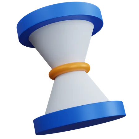 Hourglass 3 D Rendering Isolated 3D Icon
