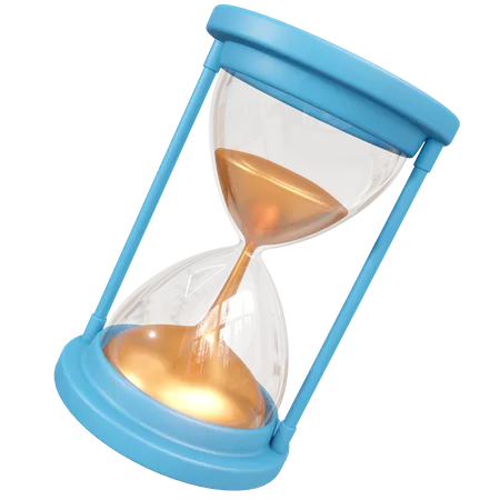 Hourglass Transparent Glass 3 D Icon With High Resolution Render Business Illustration 3D Icon
