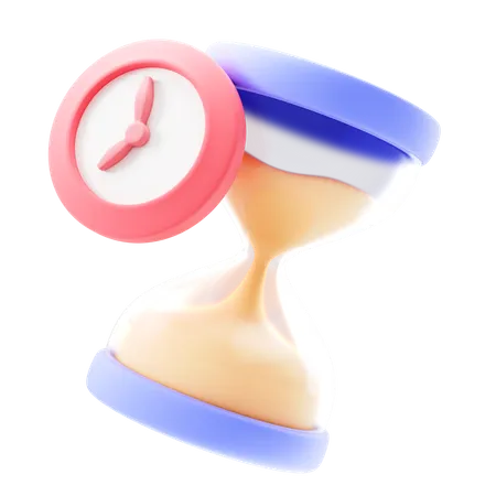 Hourglass With Time Countdown Icon 3D Icon