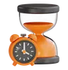 Hourglass And Clock