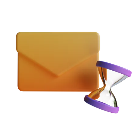 Hourglass Mail  3D Icon