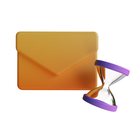 Hourglass Mail  3D Icon