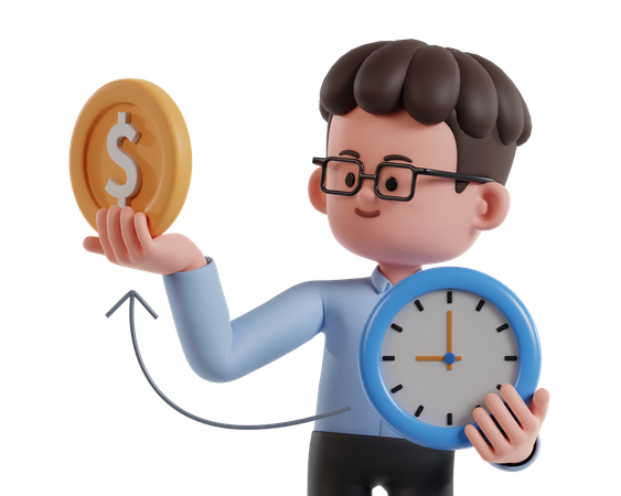 Hourly Rates For Freelance Work  3D Icon