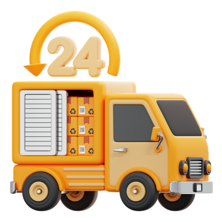 Hours Delivery  3D Icon