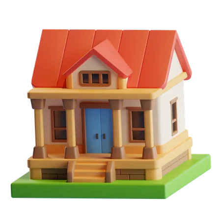 3 D House Building Icon Illustration 3D Icon
