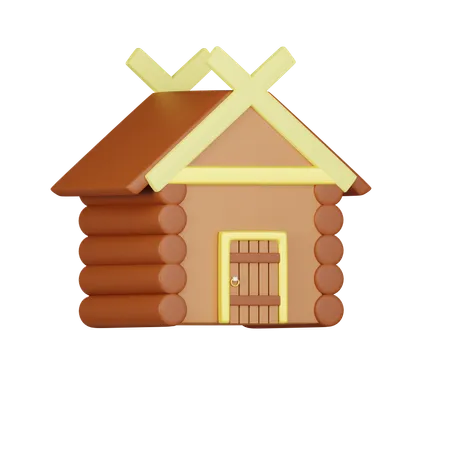 Viking House 3 D Icon 3D Icon