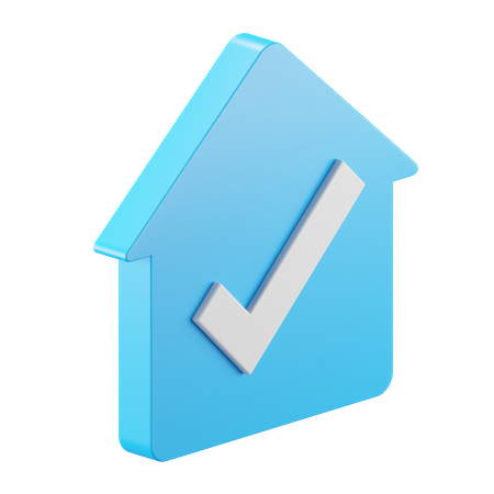 House And Checkmark  3D Icon