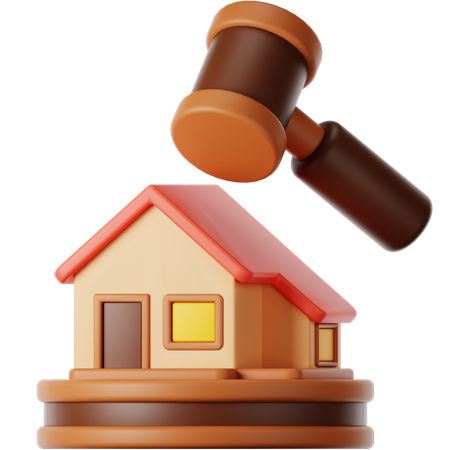 House Auction  3D Icon
