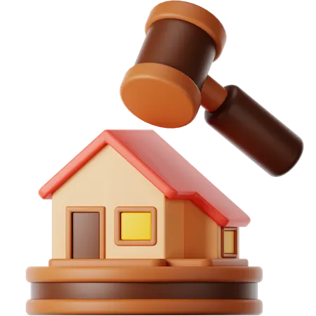 House Auction  3D Icon