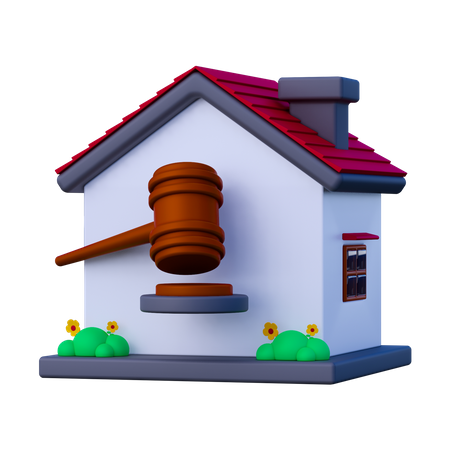 House Auction  3D Icon