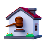 3d house auction logo