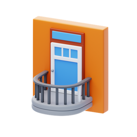 House Balcony  3D Icon