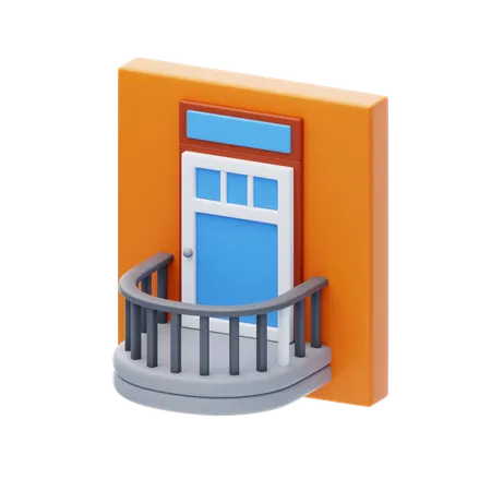 House Balcony  3D Icon