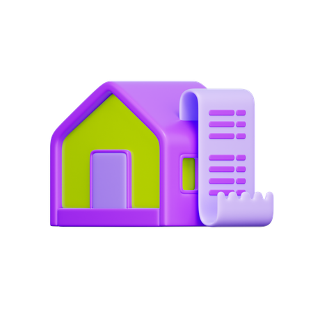 House Bill Payment  3D Icon