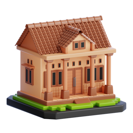 HOUSE BUILDING  3D Icon