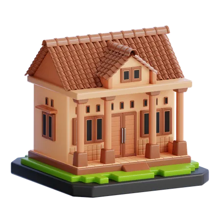 HOUSE BUILDING  3D Icon