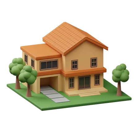 House Building  3D Icon