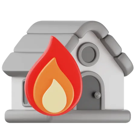 House Burning  3D Icon