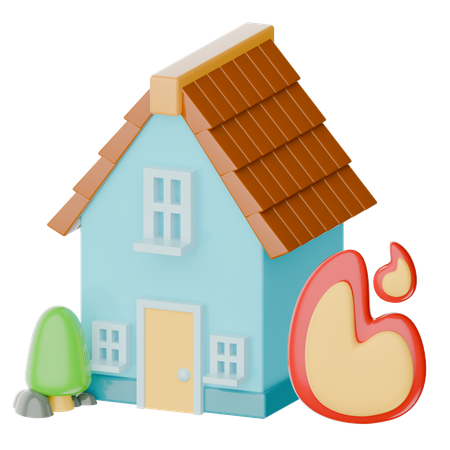 House Burning  3D Icon