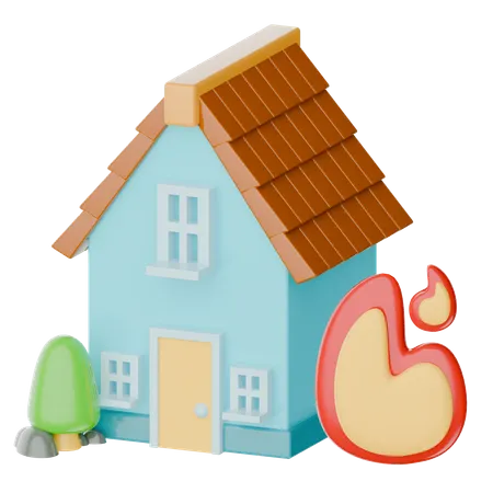 House Burning  3D Icon