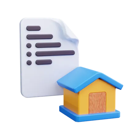 House Certificate  3D Icon