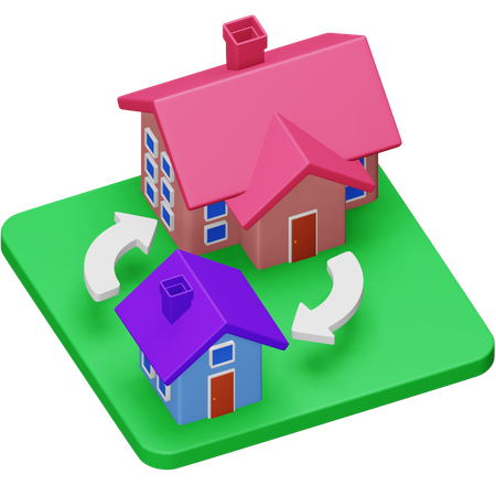 House Change  3D Icon