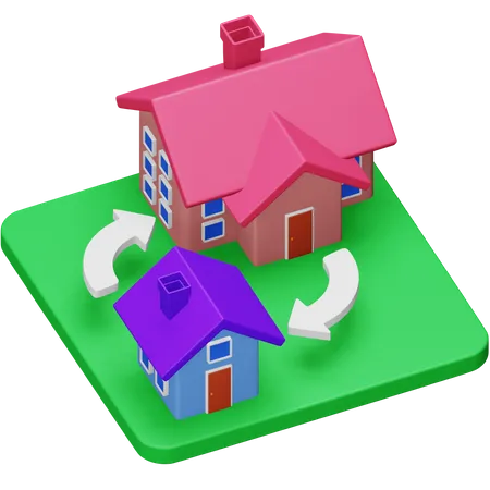 House Change  3D Icon