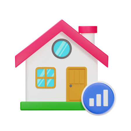 House Chart  3D Icon