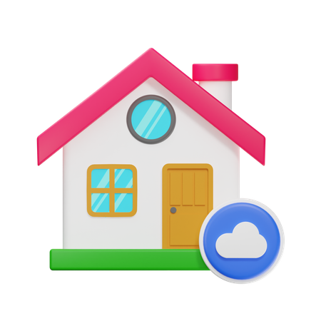 House Cloud  3D Icon