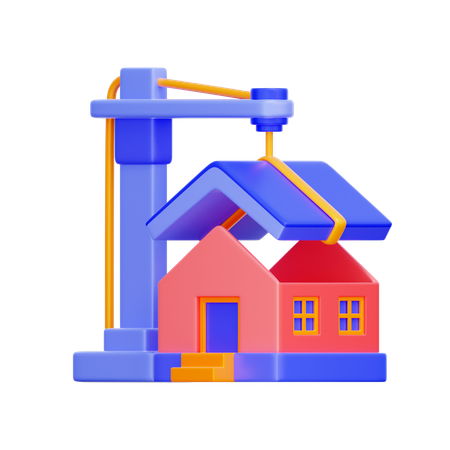 House Construction  3D Icon