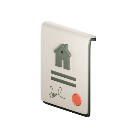 House Contract  3D Icon