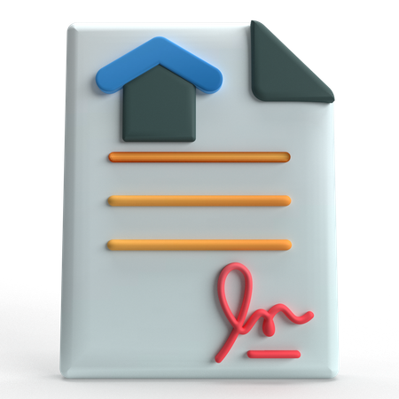 House Contract  3D Icon