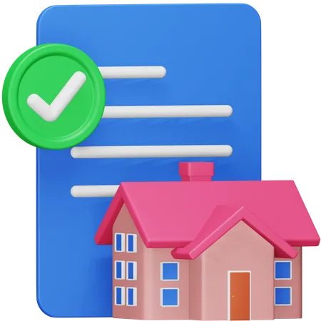 House Contract  3D Icon