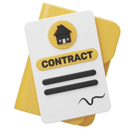 House Contract  3D Icon