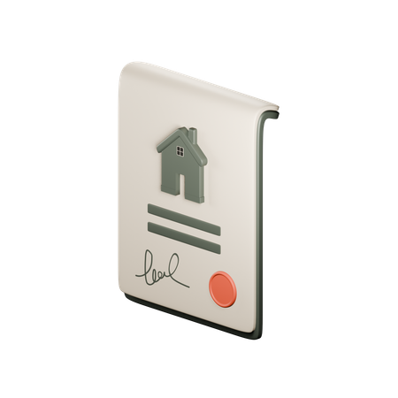 House Contract  3D Icon