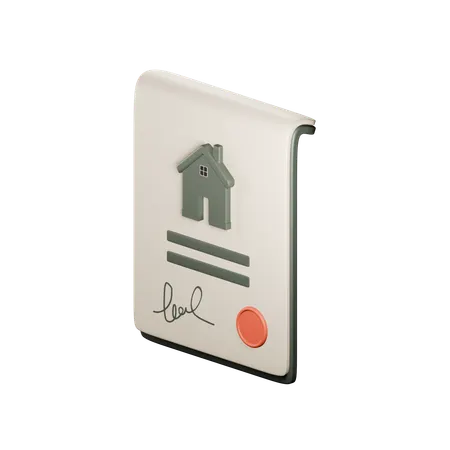 House Contract  3D Icon