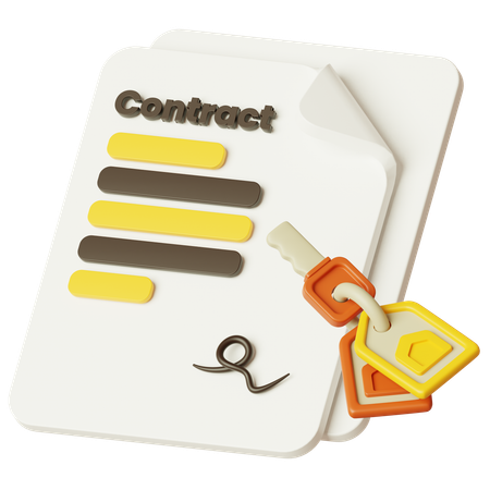 House Contract  3D Icon