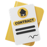 house contract 3d logo
