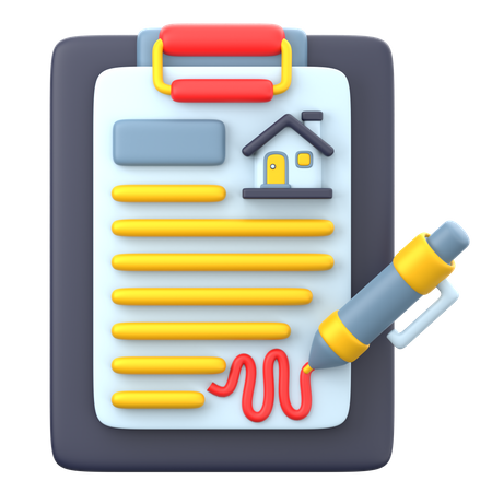 House Contract  3D Icon