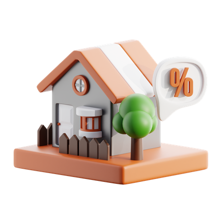 House discount  3D Icon