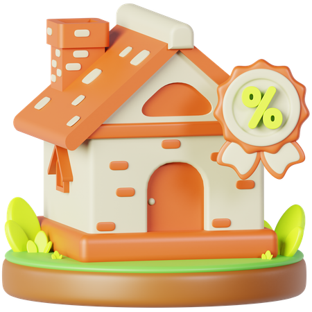 House Discount  3D Icon