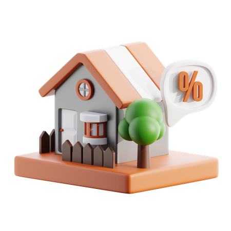 House discount  3D Icon