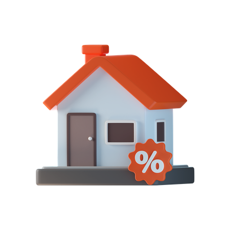 House Discount  3D Icon