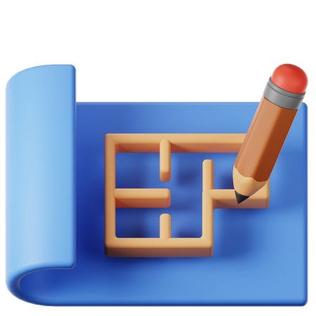 House Draft  3D Icon