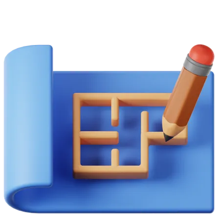 House Draft  3D Icon
