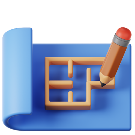 House Draft  3D Icon